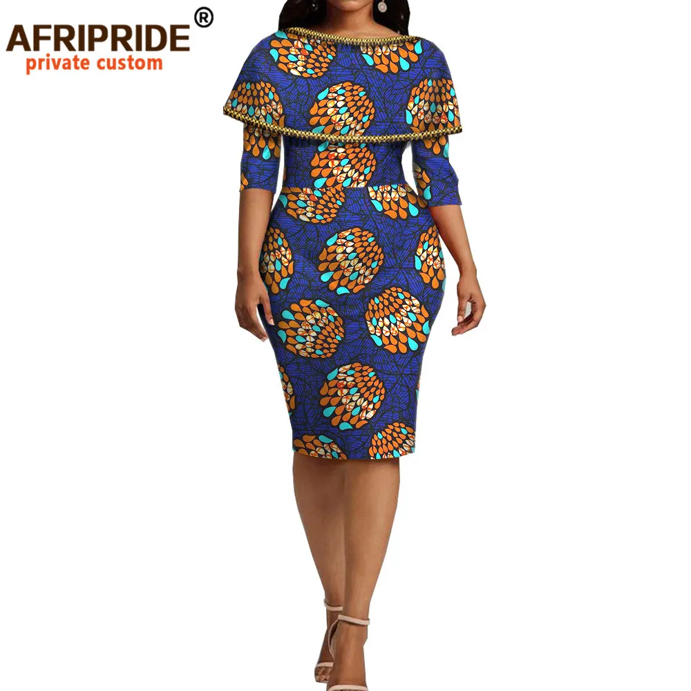 Ankara Knee Length Dresses | Ankara Wax Dress Women | Ankara Wax Prints Dress