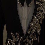 Luxurious Jewelry Ornament Tuxedo Men Suits Shawl Lapel Groom