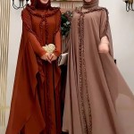 Ramadan Chiffon Muslim 2 Piece Khimar Abaya Set Islam Hijab Dress African Dresses