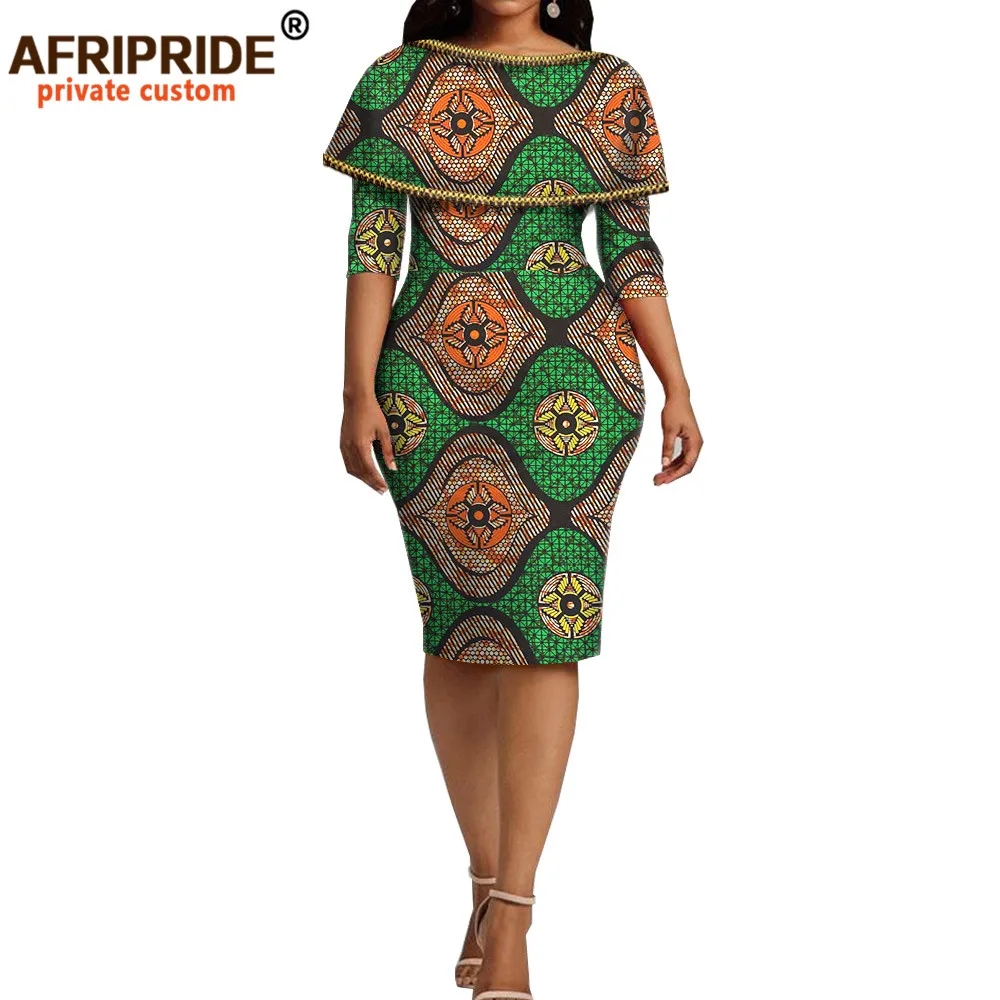 Ankara Knee Length Dresses | Ankara Wax Dress Women | Ankara Wax Prints Dress