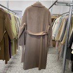 Winter Thick Warm Woolen Women Coat 90% Wool Cashmere Belted Coat Double-sided Cashmere Jacket Women's Xlong Luxury