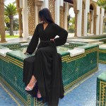 Ramadan Eid Black Islam Muslim Dress Kaftan Robe Longue Femme Kebaya African Dresses For Women Caftan