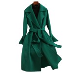 2025 autumn and winter new double-sided woolen cashmere coat women's medium and long slim and thin fashion and popular woolen