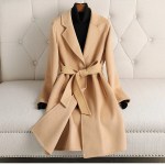 Women's Long Cashmere Coat, Loose, Fashionable and Casual, New, Autumn and winter