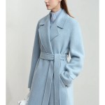 AMII Minimalism Lapel Collar Raglan Sleeve Woolen Coat for Women Wool Camel Cashmere Double-sided Outerwear