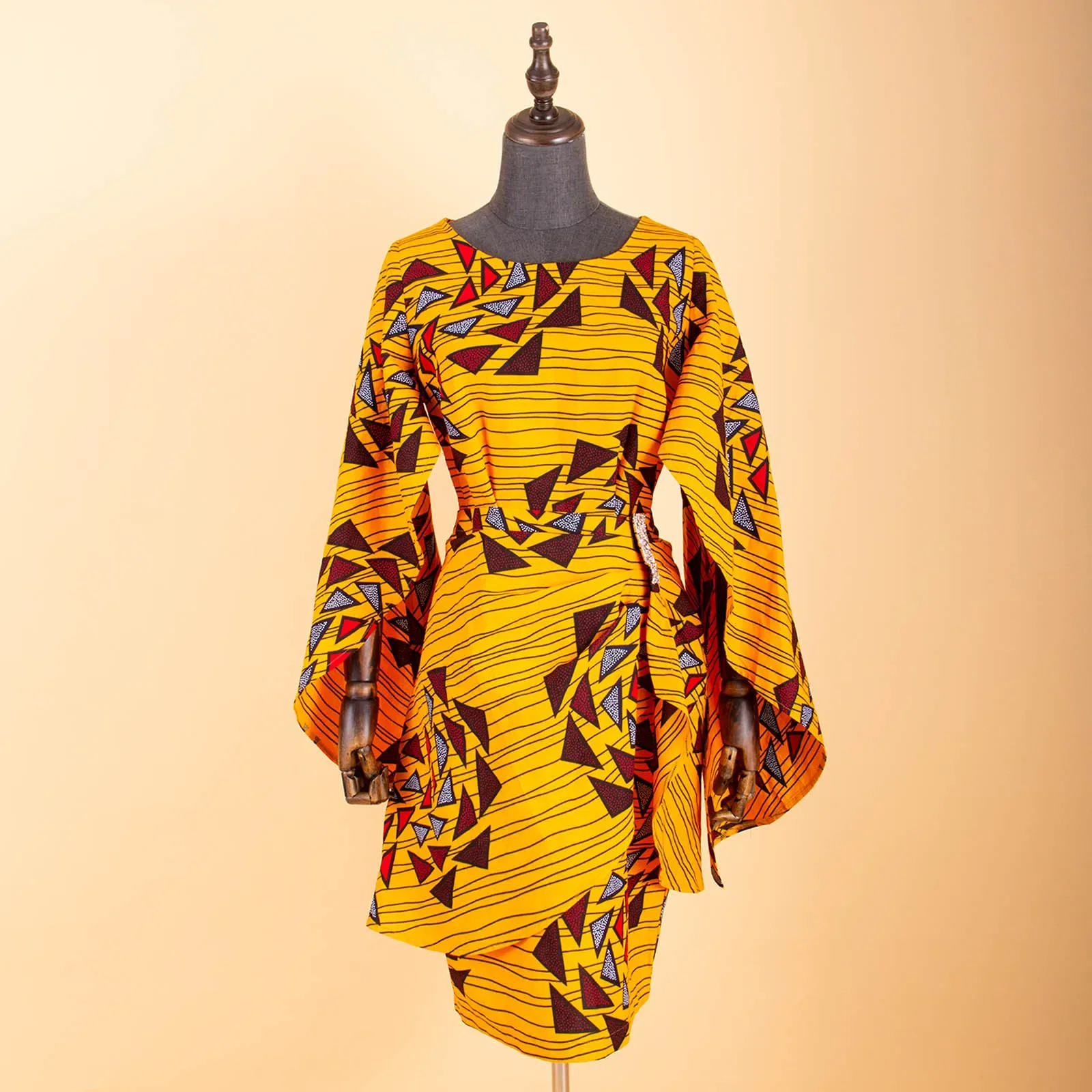 2025frican Print Dresses for Women Party Dress Dashiki Outfits Ankara Dress+sashes Wedding Formal Clothing